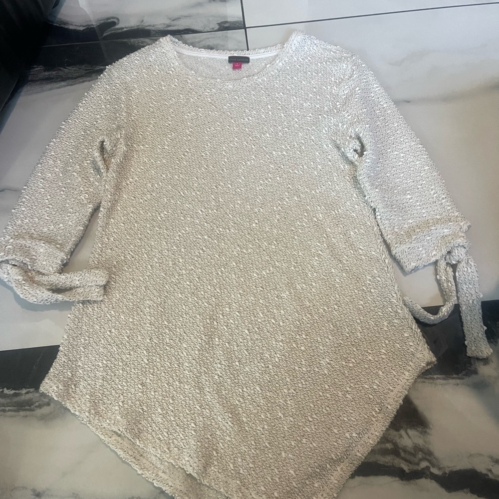 Vince Camuto Cream Textured Sweater - Picture 2 of 4